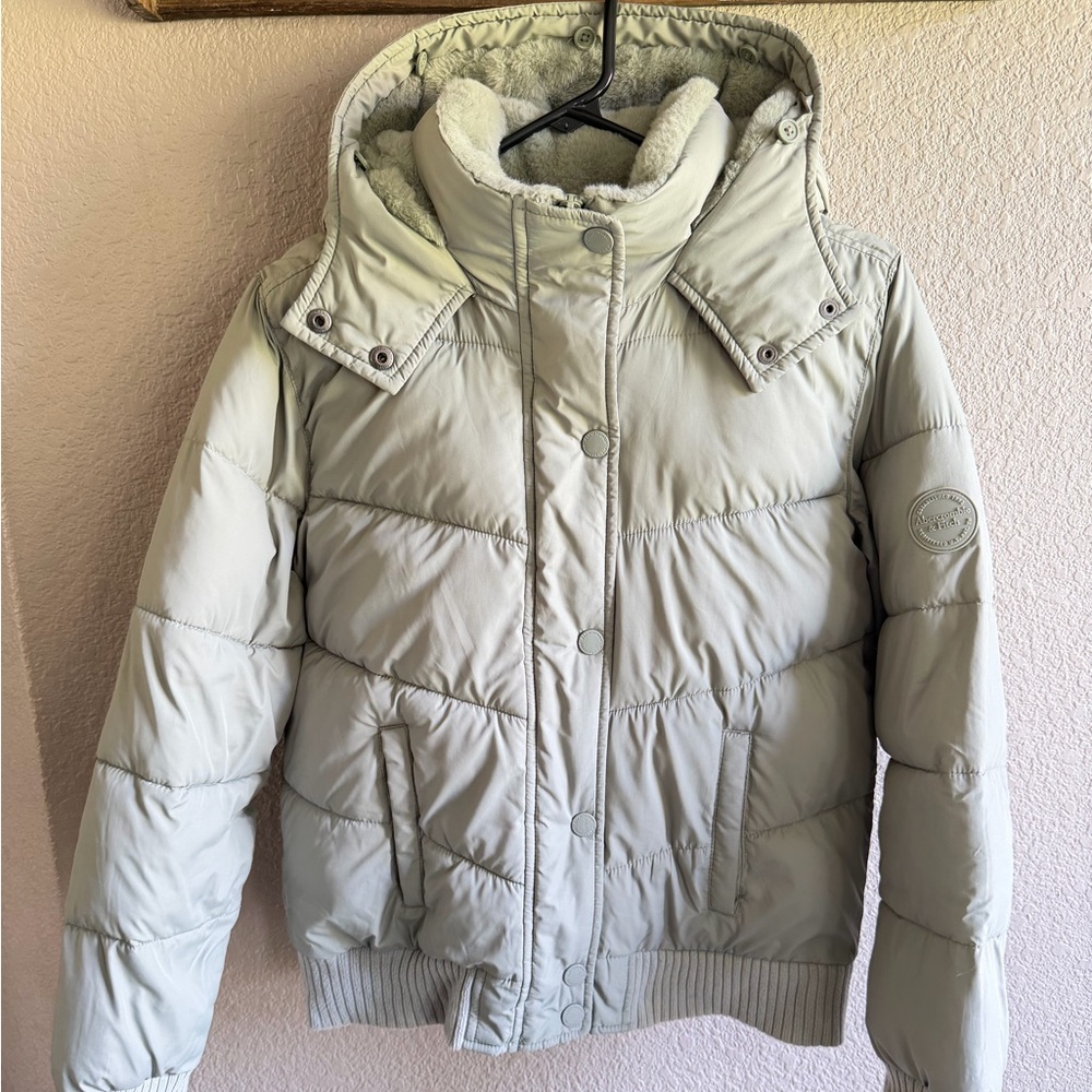 Abercrombie & Fitch Girls Fuzzy-Lined Winter Jacket – Size 13/14